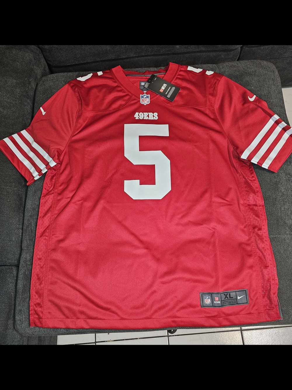 Nike Red San Francisco 49ers #5 Football Jersey